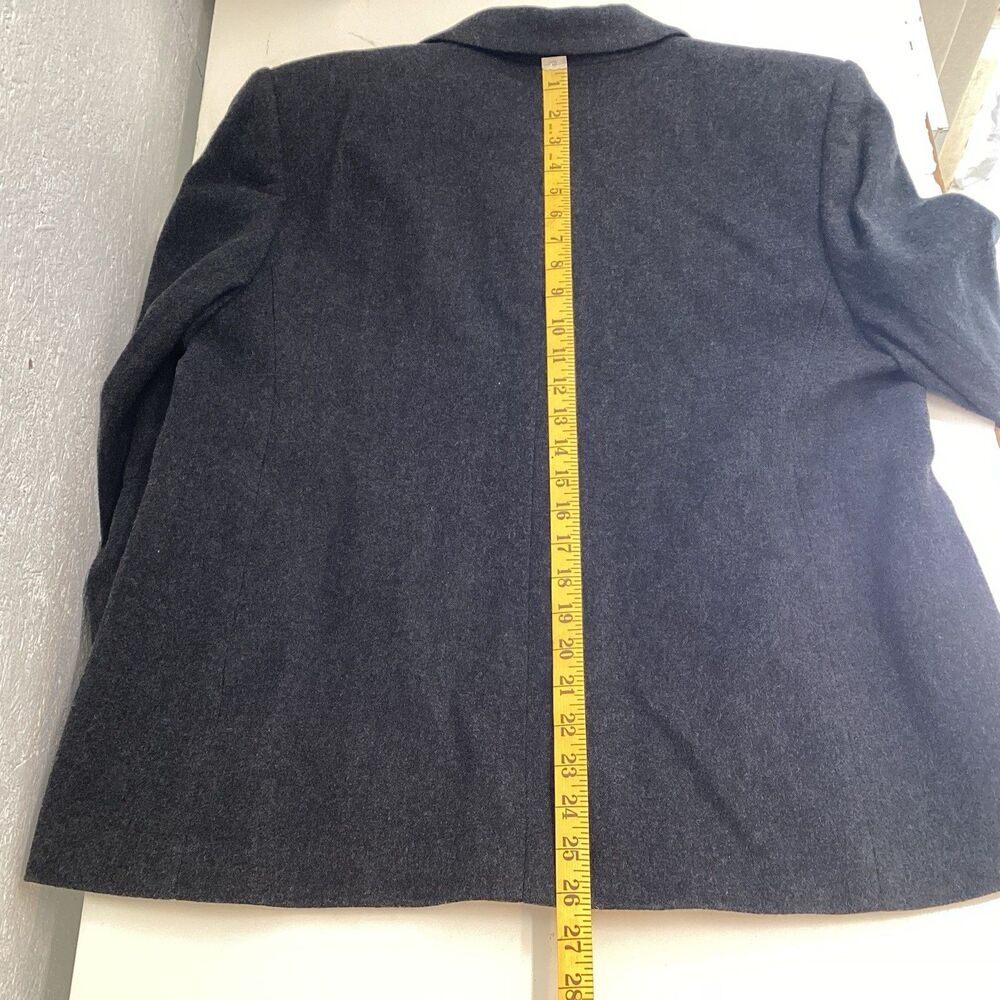 vintage ll bean womens jacket 16P gray wool, cashmere lined classic - Picture 5 of 10